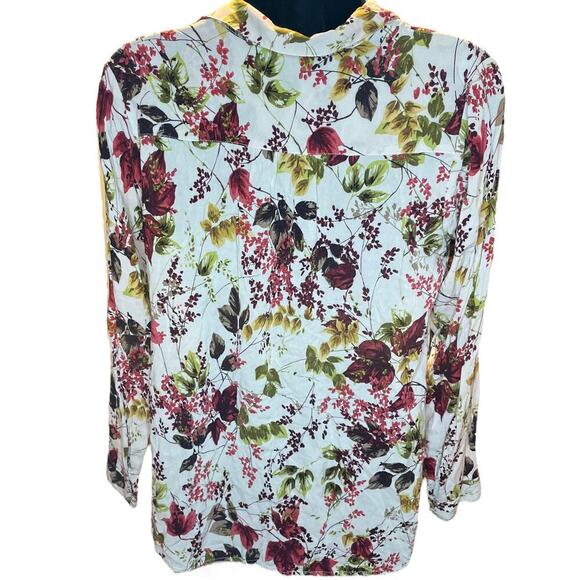 J.Jill Rayon Floral Professional Button up Blouse Sz XS - Picture 3 of 7